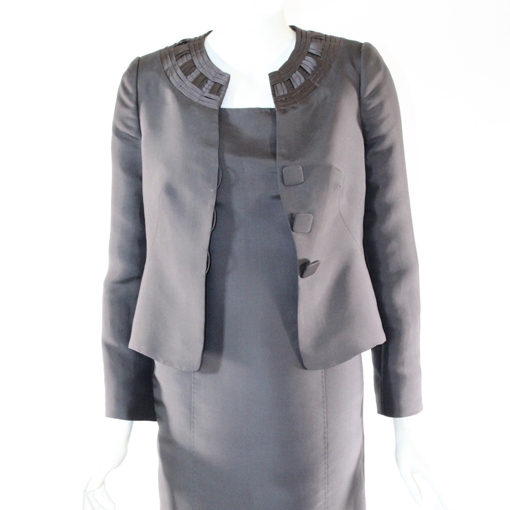 Armani Collezioni Womens Dress Set Slate Grey- 2